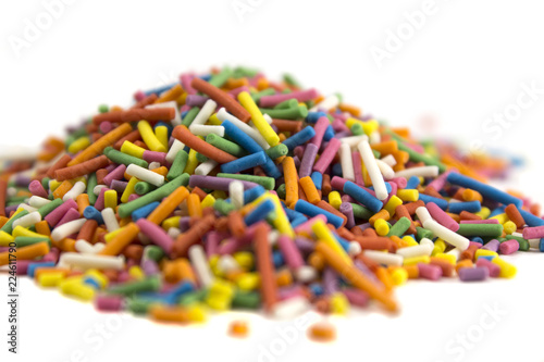  a bunch of colorful sprinkles sweets