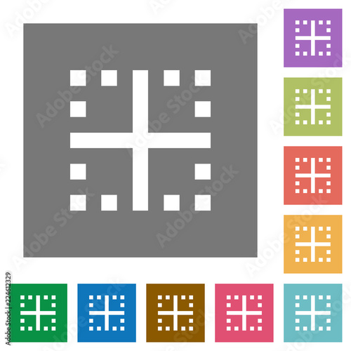 Inner borders square flat icons