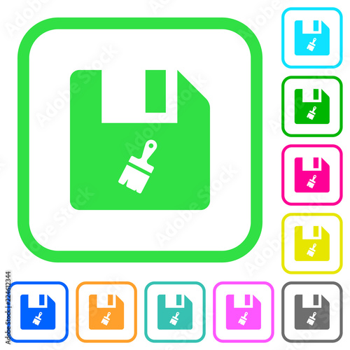 Paste file vivid colored flat icons