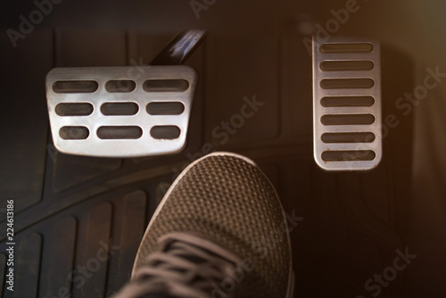 Car pedals and shoe