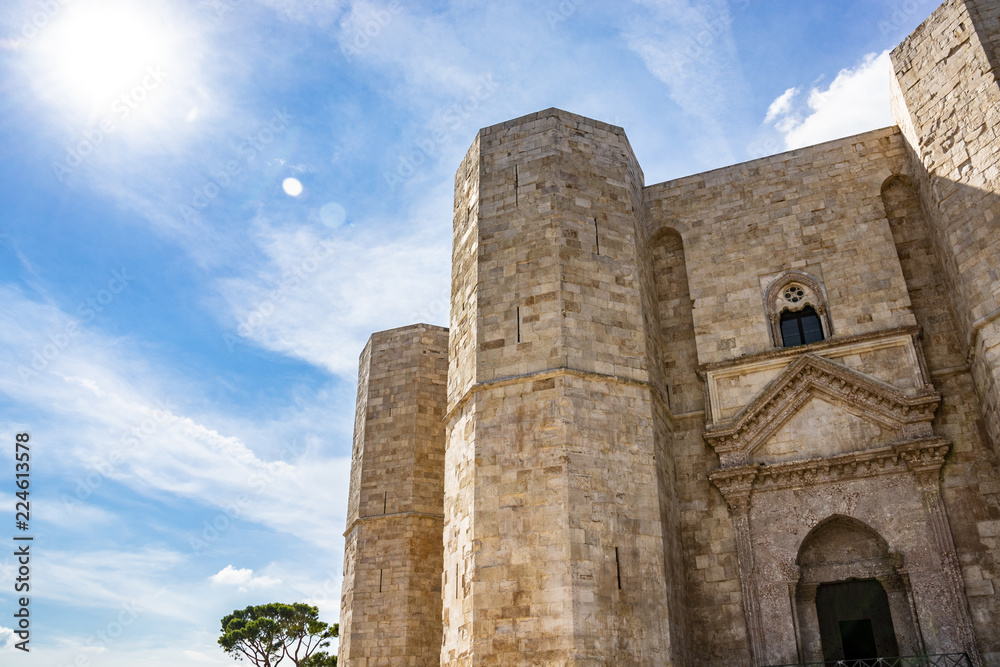 Castel del Monte, the famous and mysterious octagonal castle built in 13th century by Emperor Frederick II