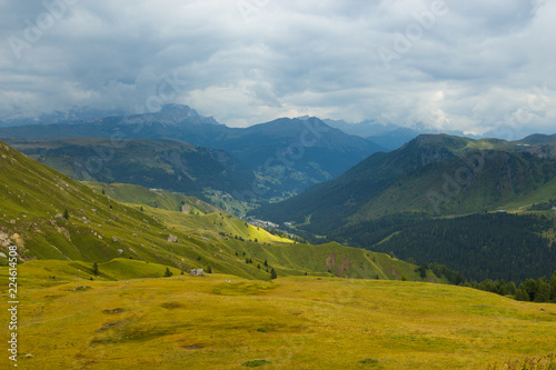 pastures in Dolomites Alps, South Tirol, Italy © Tomtsya