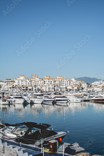 The view of Puerto Banus marina of Marbella  Costa del Sol  Spain