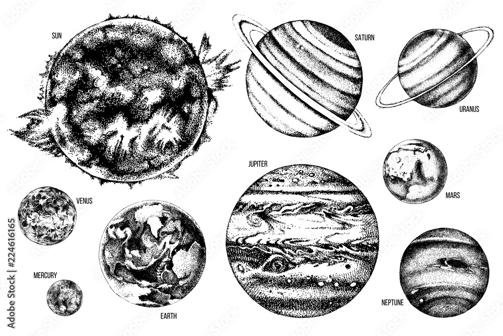 Fototapeta premium Solar system illustration
