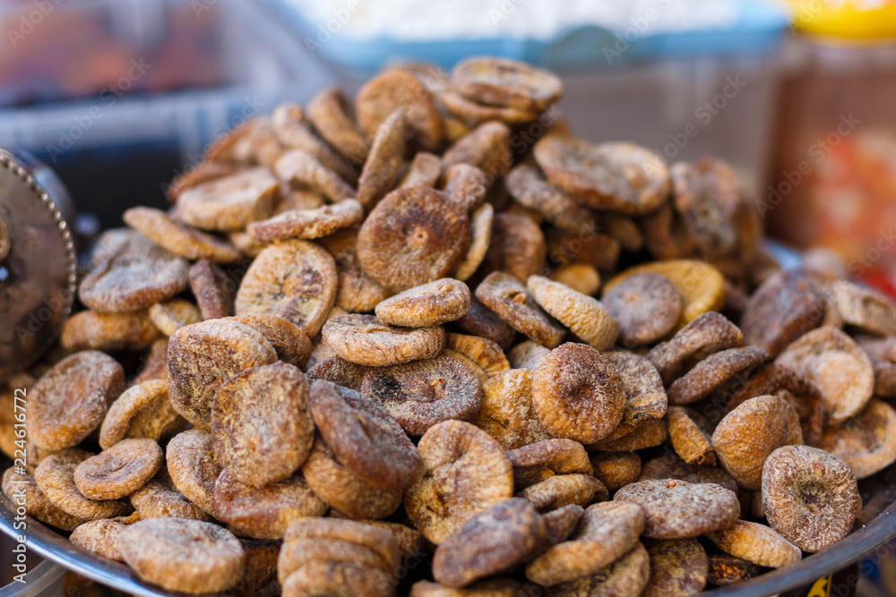 dried figs on the counter on the market dried figs on the counter on the market
