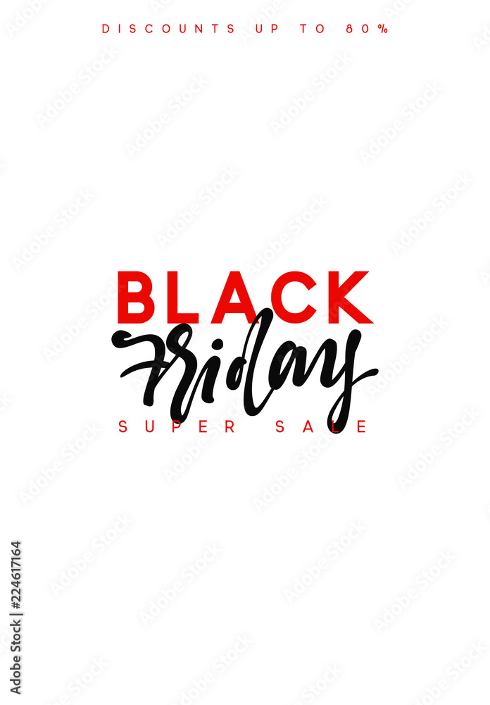 Black Friday sale, banner, poster advert. Card offert promotion design.