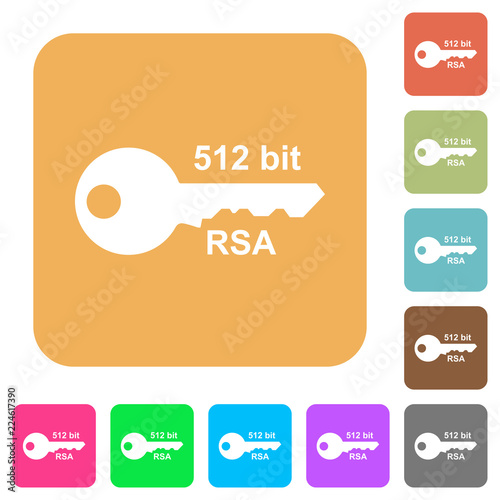 512 bit rsa encryption rounded square flat icons