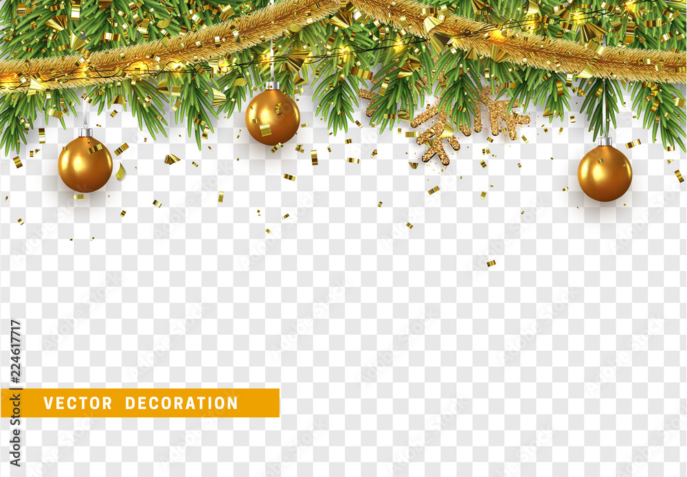 Gold Christmas Border