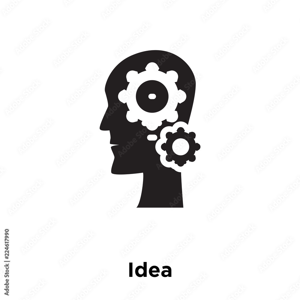 idea icon vector isolated on white background, logo concept of idea sign on transparent background, black filled symbol icon idea icon vector isolated on white background, logo concept of idea sign on transparent background, black filled symbol icon