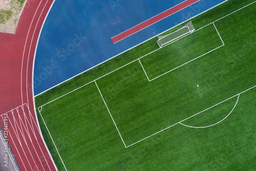 Obraz na płótnie Top aerial view of an opened stadium w salonie