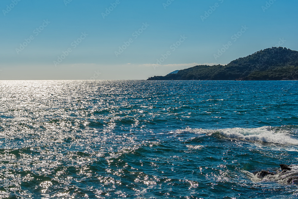 Fototapeta premium Panoramic view of Aegean sea at Chalkidiki, Greece