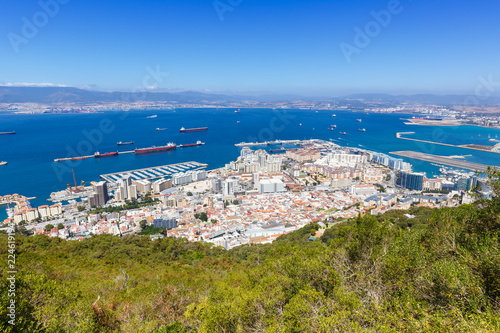 Gibraltar Hafen Port Meer Mittelmeer Urlaub Übersicht Stadt