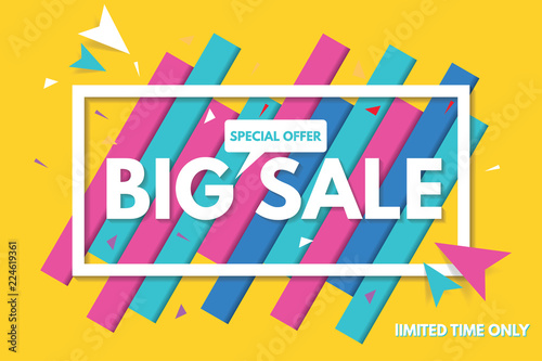 Big Sale Banner Template Design. Sale Banner.