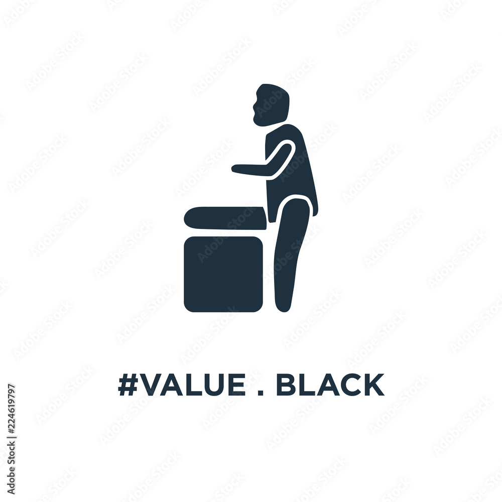 #value . black filled vector illustration. #value  symbol on white background. icon