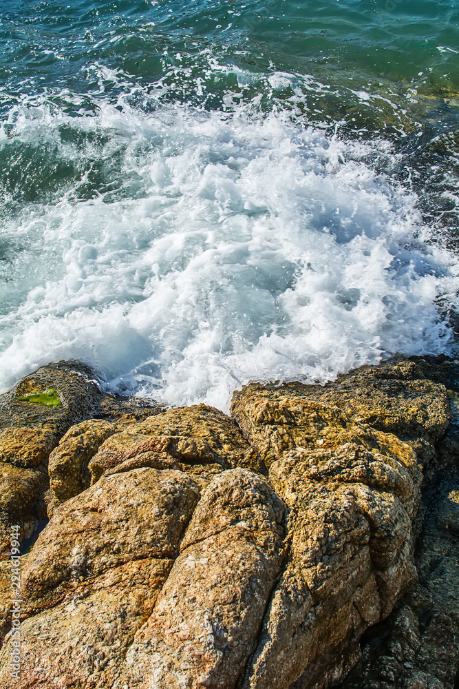 Fototapeta premium Rock and sea waves
