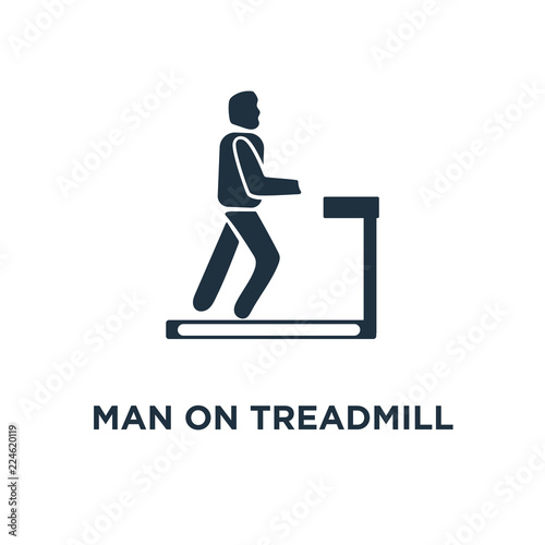 man on treadmill icon