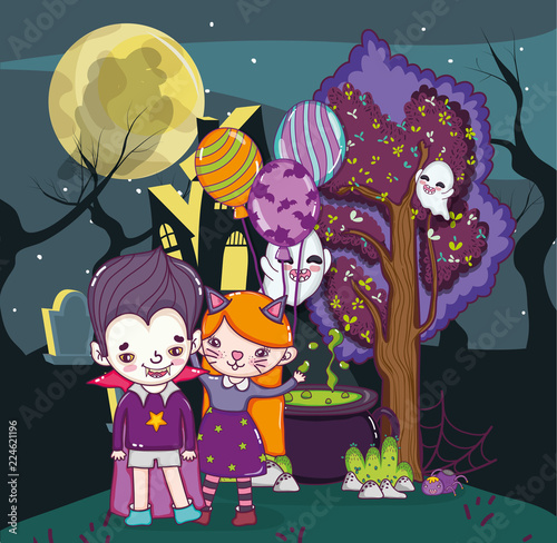 Halloween kids cartoons photo