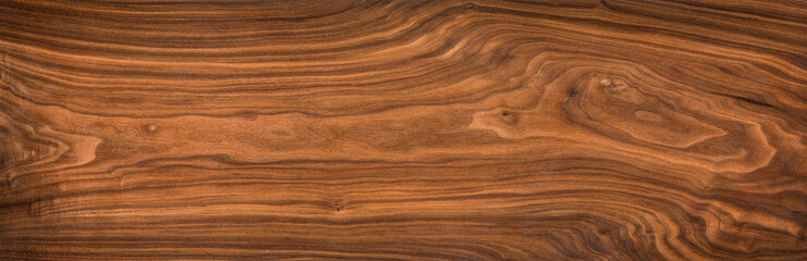 Gordijnen Hout Notenhouten planken panorama in warmbruin  © Guiyuan