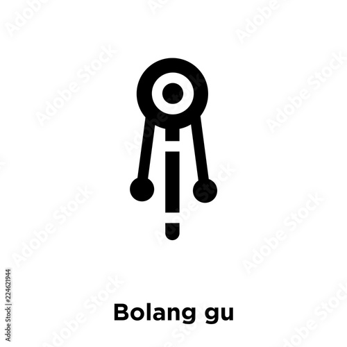 bolang gu icon vector isolated on white background, logo concept of bolang gu sign on transparent background, black filled symbol icon photo