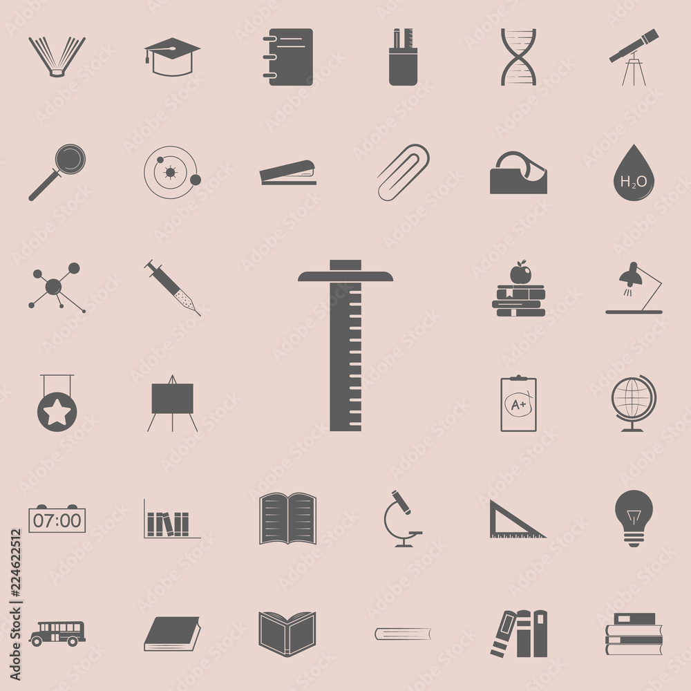 Fototapeta premium ruler icon. Education icons universal set for web and mobile