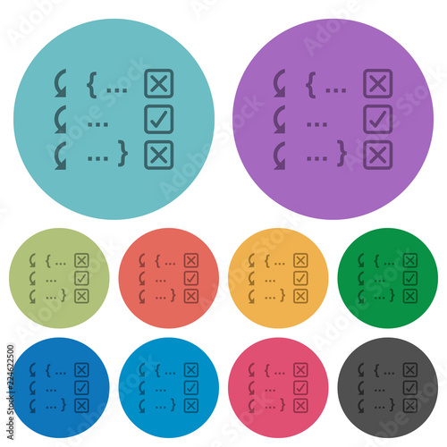 Debugging program color darker flat icons