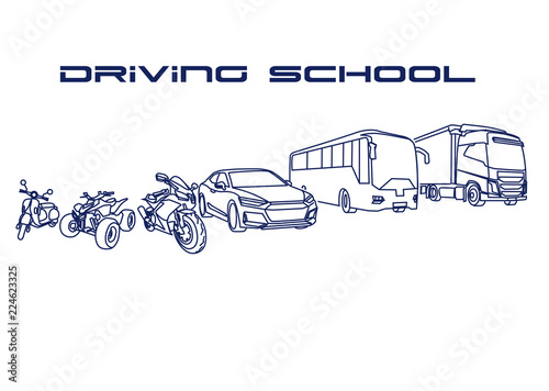 Fahrschule Logo Symbol Driving School