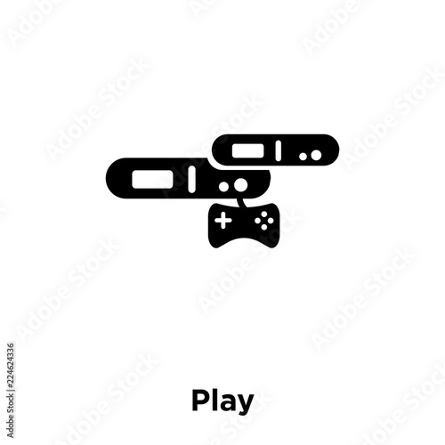 play icon vector isolated on white background, logo concept of play sign on transparent background, black filled symbol icon