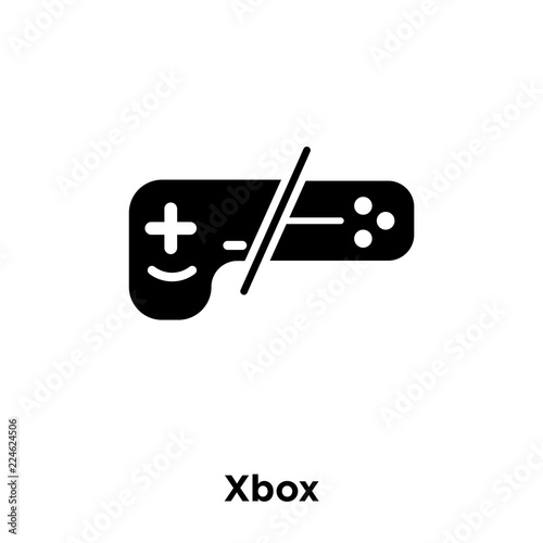 xbox icon vector isolated on white background, logo concept of xbox sign on transparent background, black filled symbol icon