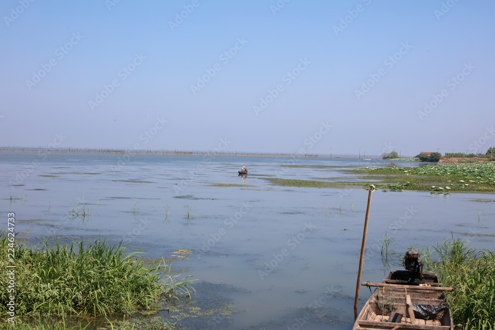 Natural scenery of dongting lake in China Natural scenery of dongting lake in China