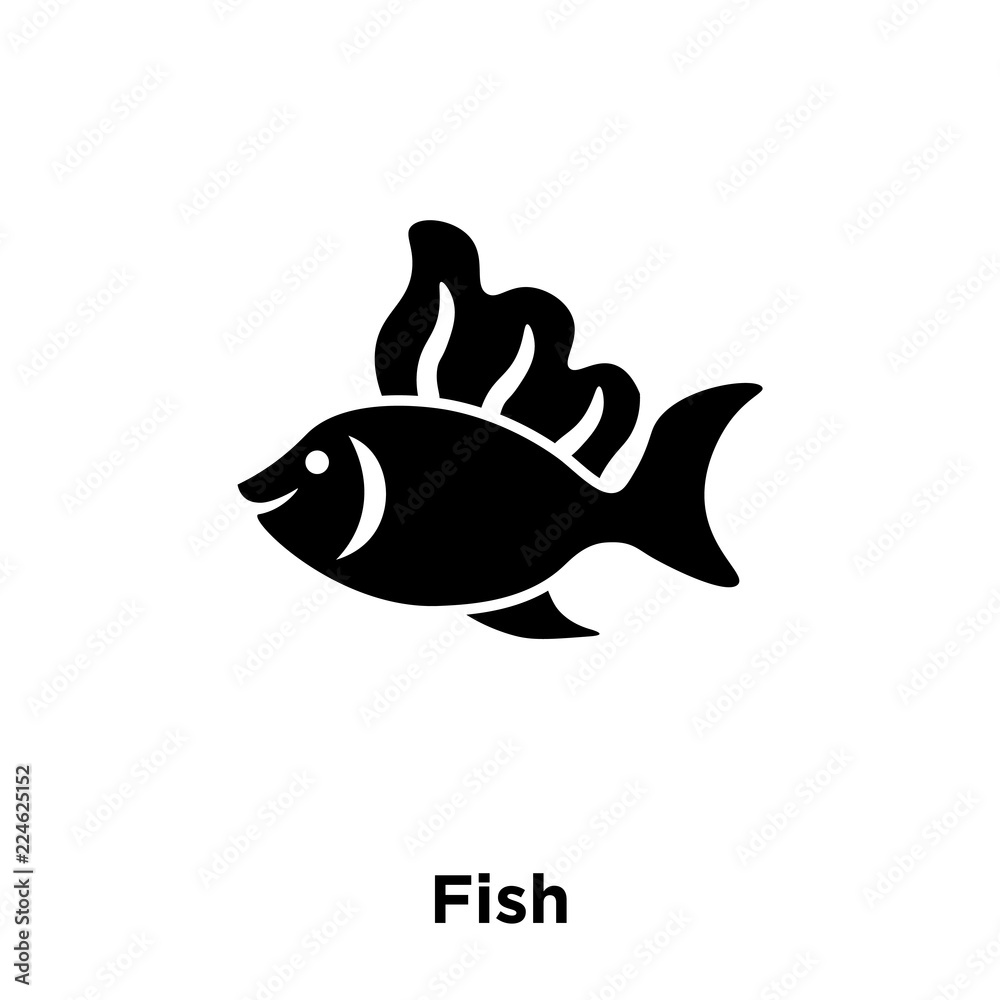 fish icon vector isolated on white background, logo concept of fish sign on transparent background, black filled symbol icon fish icon vector isolated on white background, logo concept of fish sign on transparent background, black filled symbol icon