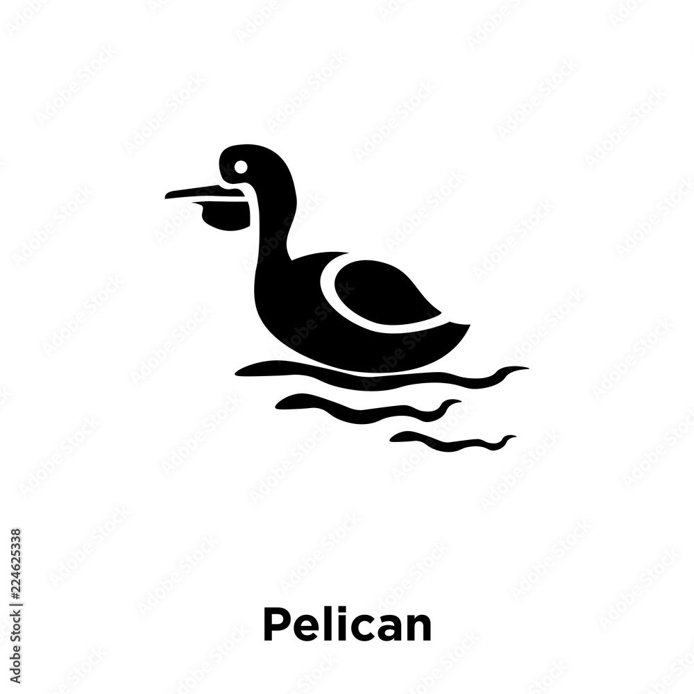 pelican icon vector isolated on white background, logo concept of pelican sign on transparent background, black filled symbol icon pelican icon vector isolated on white background, logo concept of pelican sign on transparent background, black filled symbol icon