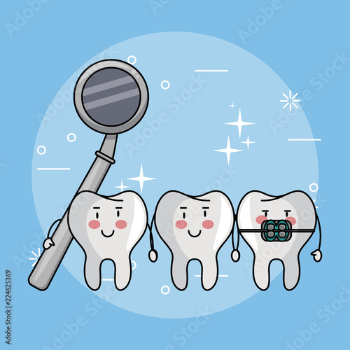 Dental care cartoons