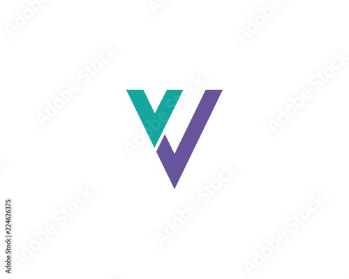 V Letter Logo Template vector illustration design