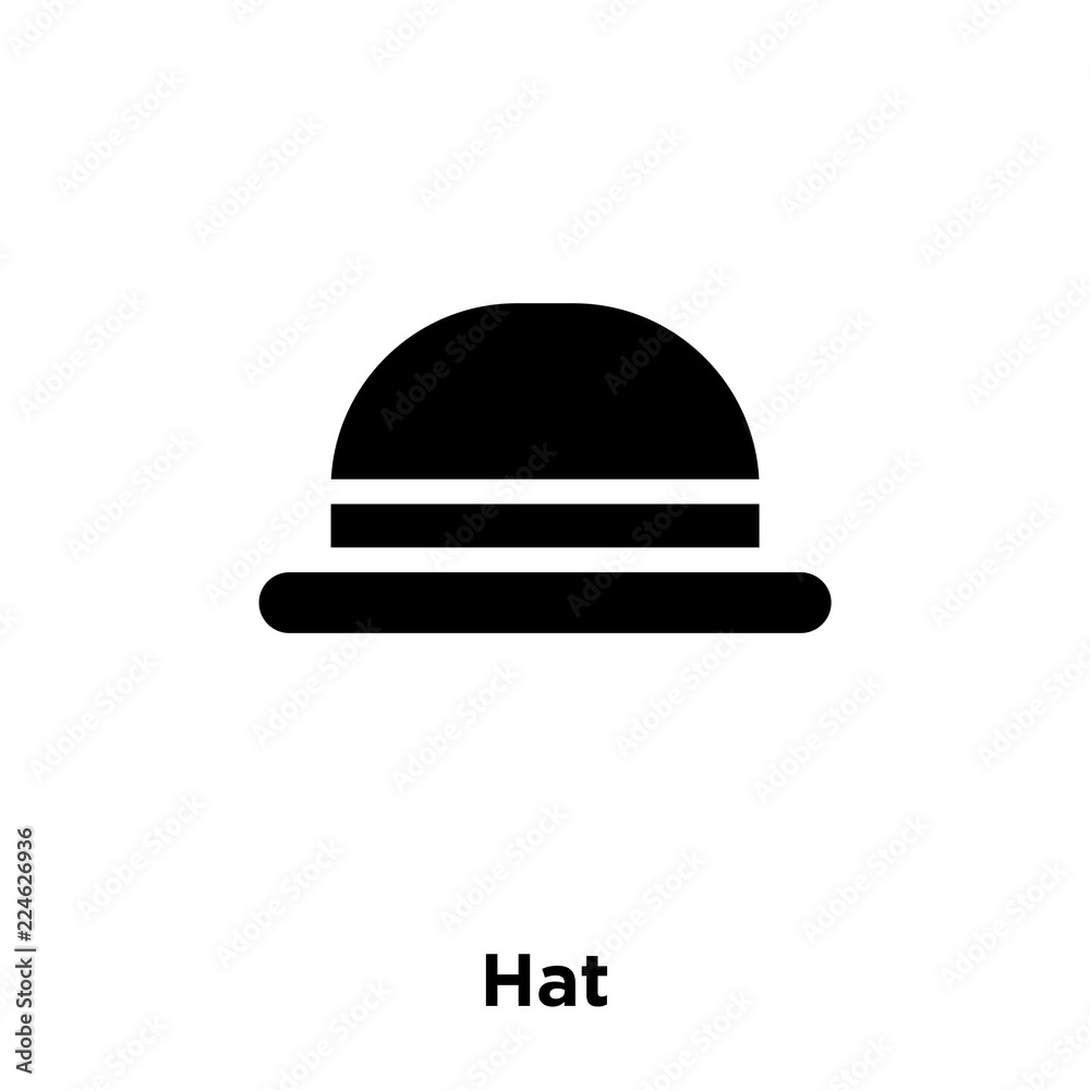 hat icon vector isolated on white background, logo concept of hat sign on transparent background, black filled symbol icon hat icon vector isolated on white background, logo concept of hat sign on transparent background, black filled symbol icon