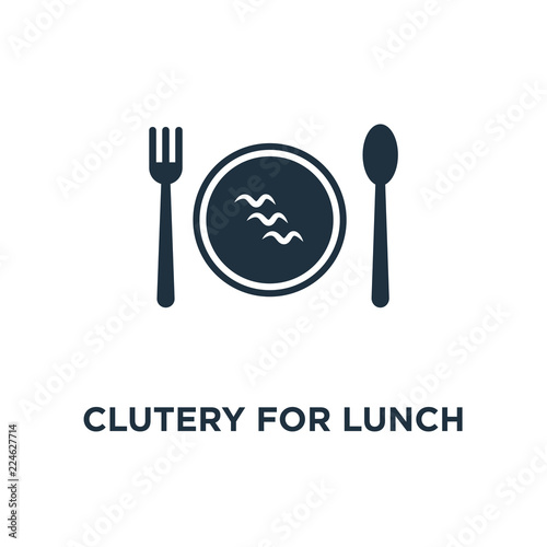 clutery for lunch icon photo