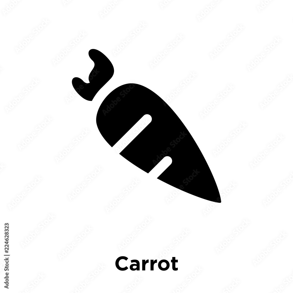 carrot icon vector isolated on white background, logo concept of carrot ...
