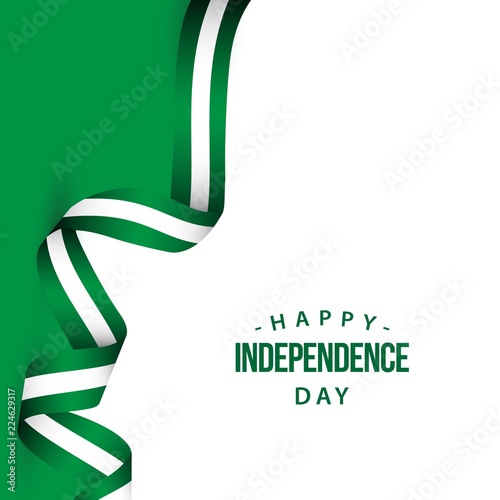 Happy Nigeria Independence Day Vector Template Design Illustration