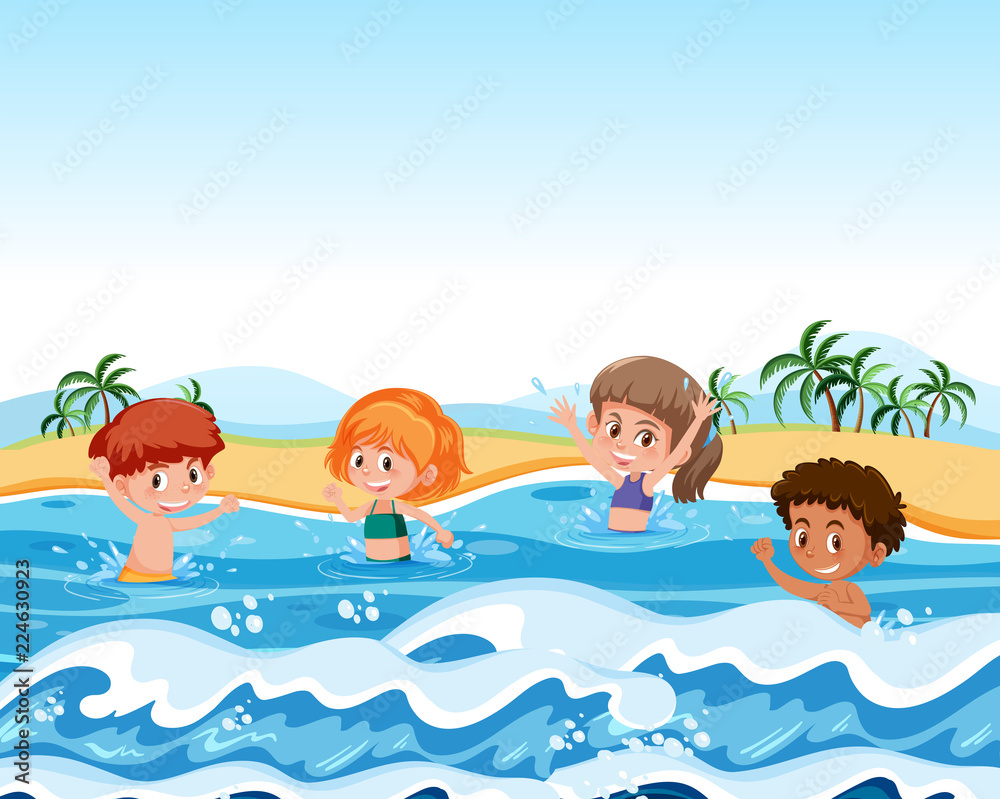 Children on summer holiday