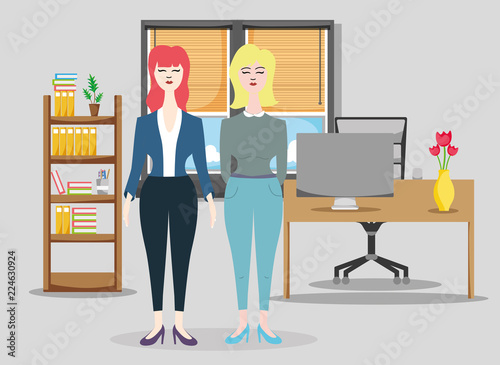 Business coworkers cartoons