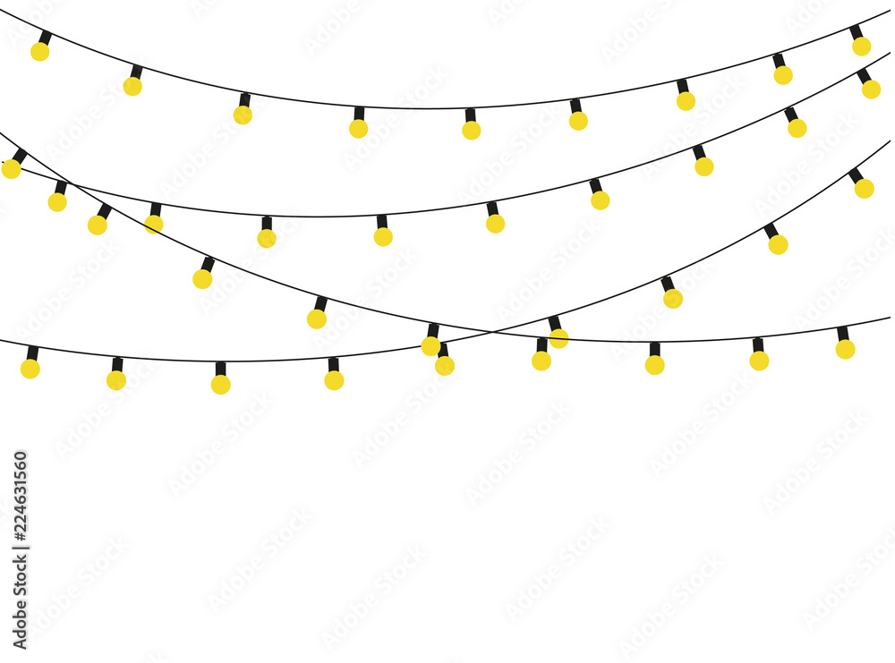 Christmas lights isolated