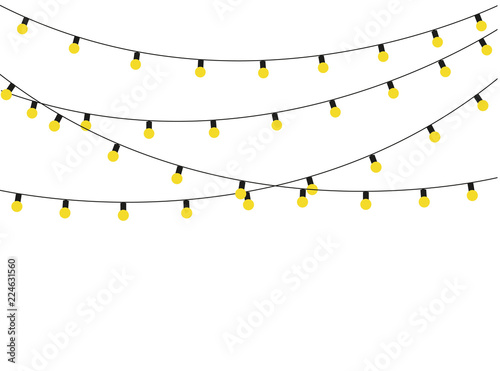 Christmas lights isolated