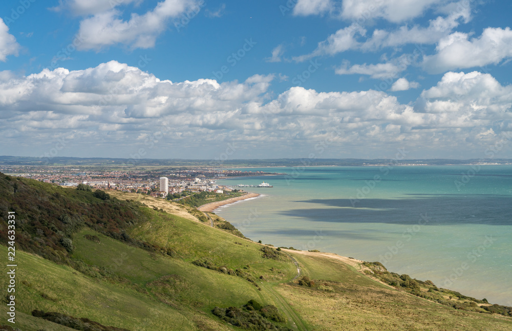 Panorama of the resort of Eastbourne in Sussex