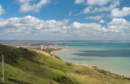 Fototapeta Naklejka Na Ścianę i Meble -  Panorama of the resort of Eastbourne in Sussex