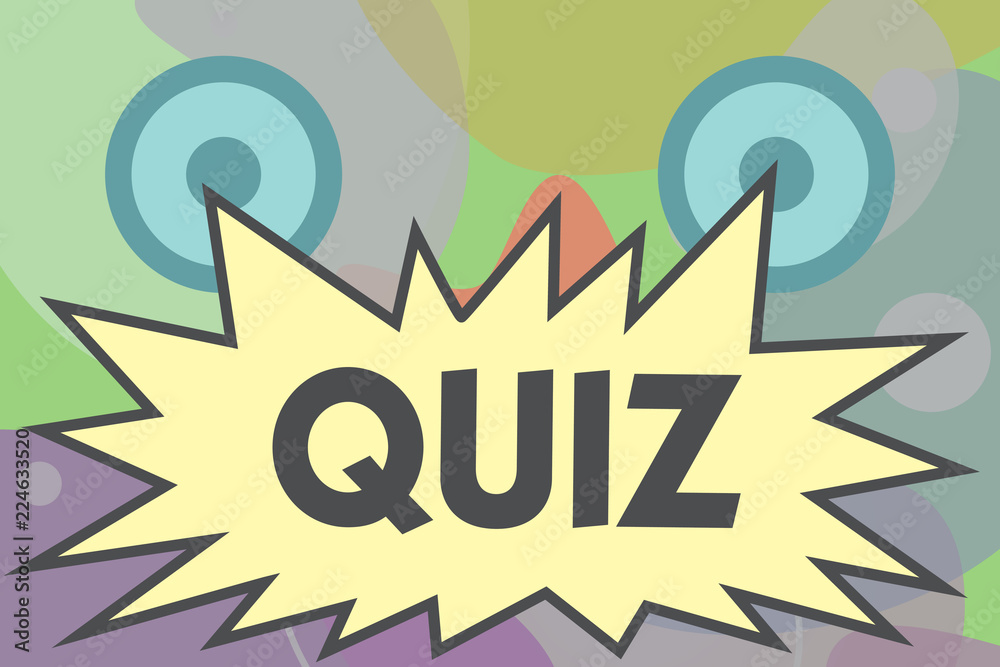 Conceptual hand writing showing Quiz. Business photo text Brief informal test given to students Test of knowledge Examination. Conceptual hand writing showing Quiz. Business photo text Brief informal test given to students Test of knowledge Examination.