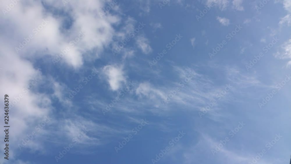 time lapse of Cirrus and Altostatus cloud flowing on blue sky background time lapse of Cirrus and Altostatus cloud flowing on blue sky background