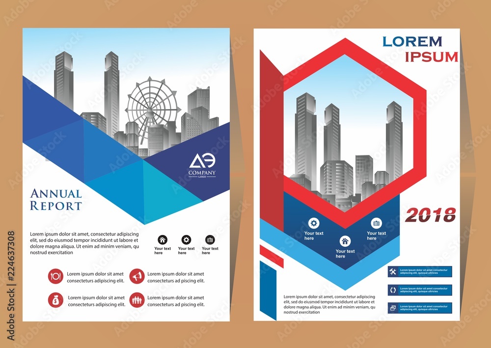 Abstract vector modern cover flyers brochure / annual report /design templates / stationery with layout background in size a4