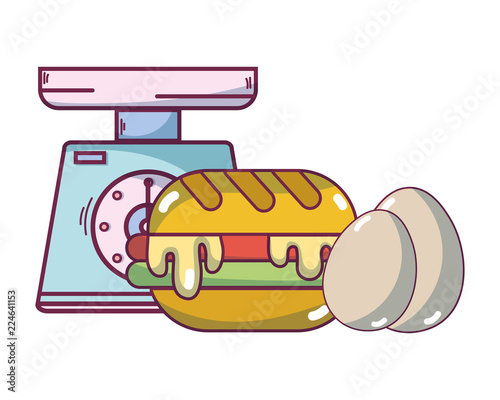 Breakfast food cartoons photo