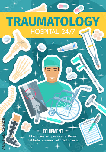 Traumatology medical clinic and doctor