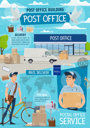 Post office and mail fast delivery service
