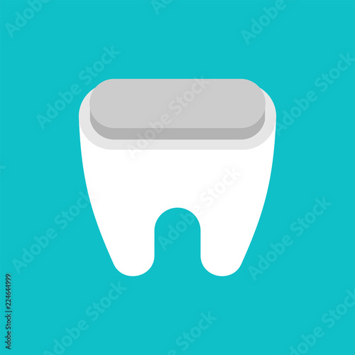 Dental fillings. Seal in tooth. Dentist vector illustration